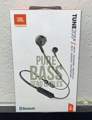JBL TUNE 205BT - In-Ear Wireless Bluetooth Headphone - Green - Sealed - Image 1 of 3