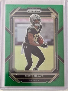 2022 Panini Prizm Chris Olave Green Refractor Rookie RC Saints - Picture 1 of 2