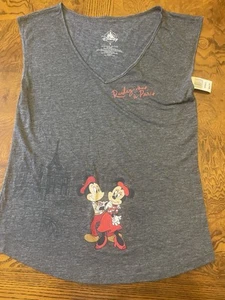 Disney Epcot Women’s New V Neck Top Paris Small - Picture 1 of 1