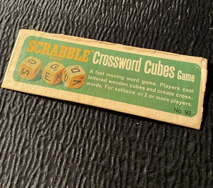 Scrabble Kreuzworträtsel Würfel 1965 Karton Seitenkarton Werbung NUR Selchow Righter - Bild 1 von 2