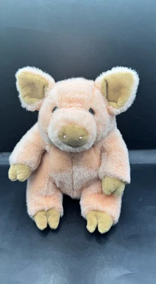 Vintage 1994 Manhattan Toy Co.  Peachy Pink Pig Plush - Image 1 of 4