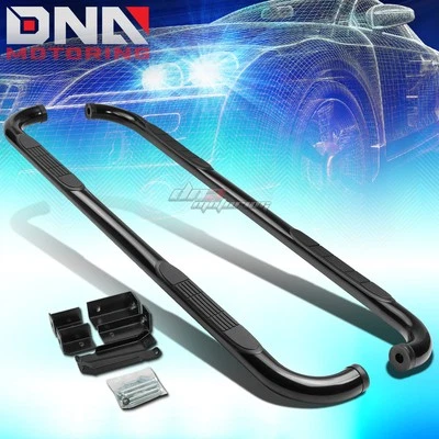 适用于 2000 - 2019 年 Silverado Sierra Extended Cab 3" 步梯侧杆跑步板黑色 — 第 1/4 张图片