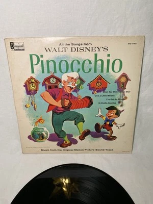 Vtg 1959 Walt Disney's Pinocchio Vinyl Record Original Soundtrack DQ-1202 - Image 1 of 4