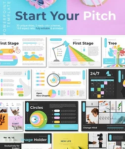 Start Your Pitch deck Szablon prezentacji PowerPoint - Zdjęcie 1 z 5