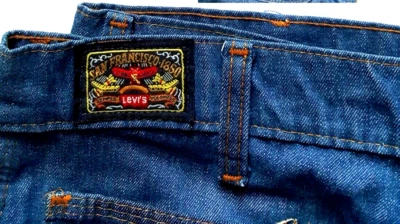 RARE LEVI'S SAN FRANCISCO SOFT BLUE DENIM PANTS AIRPLANE LABEL WHITE TAB - Image 1 of 4