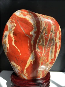 21.91Lb Beautiful Natural Red Jasper Polishing Specimen Furnishing Article+stand - Picture 1 of 11