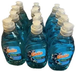 NEW Gain Ultra Clean Dishwashing Liquid Honey Berry Hula Scent 8 Fl Oz box of 12 - Picture 1 of 5