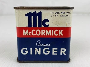 VTG McCORMICK Spice Baltimore MD Ground Ginger Tin Container Advertising Prop - Picture 1 of 7