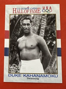 DUKE KAHANAMOKU ~ HAWAI'I SWIMMER Swimming ~ Olympic 1912 1920 GOLD MEDALS HOF - Picture 1 of 2