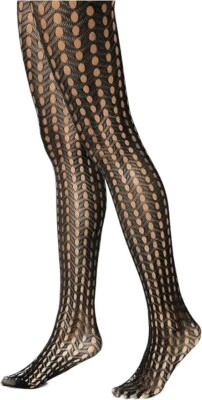 HUE Women's  Openwork Net Tights S/M ( 5'3"-6' wt:120-170lbs) Black - Image 1 of 3