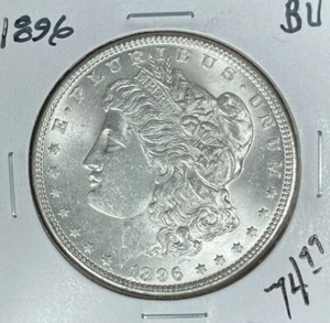 Dólar de plata Morgan 1896 ~ BU ~BONITA MONEDA~ REF# D/S - Imagen 1 de 2