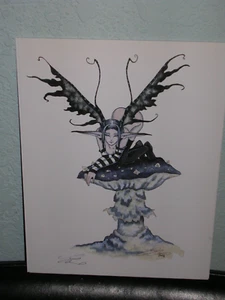 Amy Brown - Mushroom Sprite - SIGNED - OUT OF PRINT - VERY RARE - Picture 1 of 1