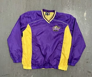 Vintage Y2K LSU Tigers Purple Gold V-neck Sweatshirt Mens XL NCAA - Picture 1 of 8