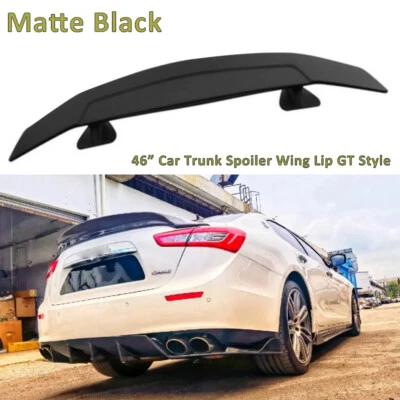 Matte Black 46" Rear Trunk Lip Spoiler Wing ABS For Maserati Ghibli GranTurismo - Image 1 of 4