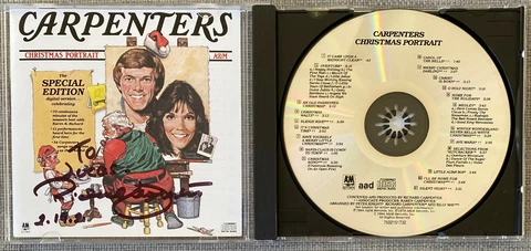 Richard Carpenter Signed In-Person Carpenters Christmas Portrait CD Cover Cover