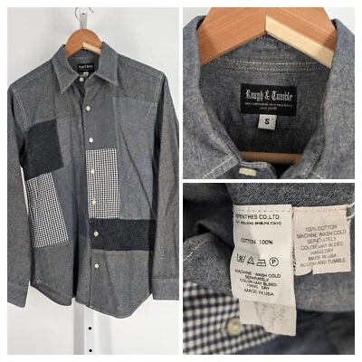 Rough & Tumble Patchwork Indigo Denim Nepenthes Engineered Garments Japan Shirt - Image 1 of 4