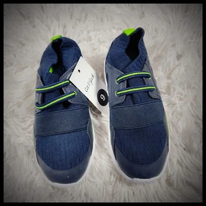 Zapatillas Cat & Jack para niño pequeño azul marino y verde neón talla 9 - Imagen 1 de 9