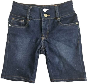 Real Love Blue Denim Biker Shorts Girls Size 8 - Picture 1 of 5