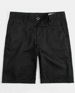 Volcom L85302 Boy's Black Frickin Chino Regular Fit Shorts Size 23 - Picture 1 of 3