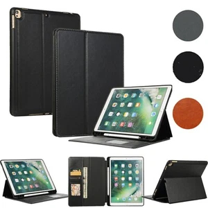 For iPad 5th 6th 7th 8th 9th Gen Case Retro Leather Card Wallet Stand Case Cover - Picture 1 of 30