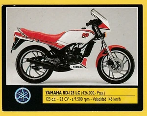 Tarjeta coleccionable de motociclismo español 1990 #14 Yamaha RD-125 LC - Imagen 1 de 2