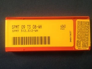 NIB Sandvik Coromant Milling Inserts SPMT 09 T3 08-WH Grade 4040 10-Pack - Picture 1 of 2