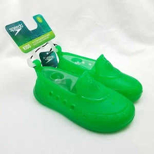 Speedo Jelly Water Shoes Toddler Boys Size Small 5-6 Green Slip on New - Picture 1 of 7