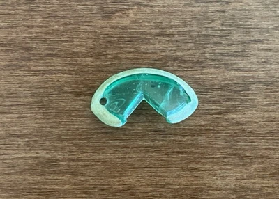 Vintage 1965 Hasbro GI Joe Green Ski Goggles w/ White Trim - no strap - READ - Image 1 of 4