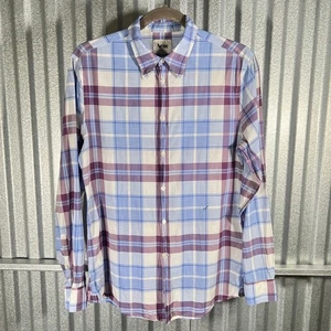 Acne Studios Mens Shirt Slim Big Check AW 10 Checked Plaid Tartan Blue 48 M - Picture 1 of 16