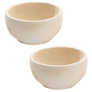 2 Pcs Wooden Bowl Toy Child Unfinished Playthings Small Round Bowls - Picture 1 of 12