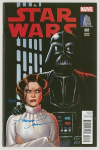 SIGNED Star Wars #1 Marvel Amanda Conner Art Variant Exc ~ Carrie Fisher Cover - Picture 1 of 2