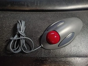 Logitech T-BC21 Optical Trackman Marble USB Mouse Srebrna Ergonomiczna - Testowana - Zdjęcie 1 z 3