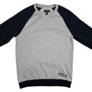 Polo Ralph Lauren Sleepwear Lightweight Sweatshirt Gray Blue Mens Medium - Picture 1 of 9
