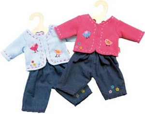 Puppenkleidung 35-45 cm SORTIERT 1 Stück Puppen-Jacke mit Jeans - Bild 1 von 3