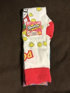 Shopkins Girls Knee High Socks 2 Pair For Shoe Size 4-10 Cartoon Socks - Picture 1 of 7