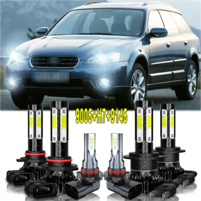 Para Para Subaru Outback 2005-09 LED Faro + Luces Antiniebla Bombillas Foto 1 de 4