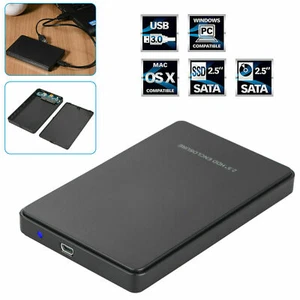 USB 3.0 2TB SATA SSD External Hard Drive Portable Desktop Mobile Hard Disk Case - Afbeelding 1 van 8