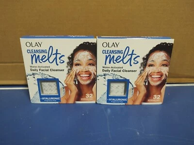 Lote de 2 Limpieza Facial Olay Derretida con Ácido Hialurónico - 32ct Cada uno Foto 1 de 4
