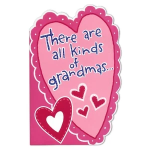 Simple VALENTINE'S DAY Card FOR GRANDMOTHER Pink by American Greetings +Envelope - Picture 1 of 4
