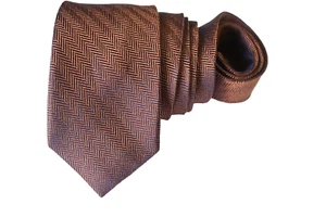 JOSEPH ABBOUD MEN'S TIE BROWN/GEOMETRIC WIDTH: 3" LENGTH: 60" SKINNY - Picture 1 of 3