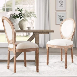 French Dining Chairs Set of 2, French Country Dining Chairs, Vintage Farmhouse D - Picture 1 of 8