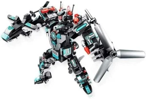 Juego de ladrillos de construcción 25 en 1 IXIR - 577 piezas, 24 modelos de aviones, 1 robot de batalla - Imagen 1 de 8