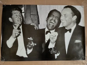The Rat Pack vintage poster Sammy Davis jr. Frank Sinatra Dean martin 1970s Prin - Picture 1 of 5