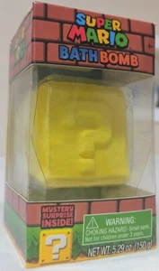 Nintendo Super Mario Bros Surprise Bath Bomb - Yellow Mystery Block - Picture 1 of 7