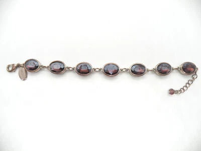 WHBM White House Black Market Garnet Crystal Jewelry Women Tennis Bracelet - Image 1 of 4