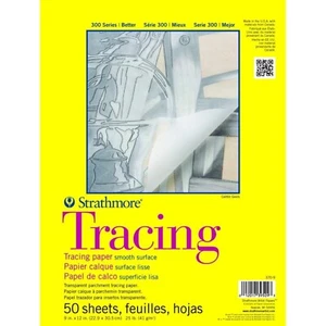 Tracing Paper Pad 9x12 Inches 50 Sheets Medium Weight Art Paper - Picture 1 of 11