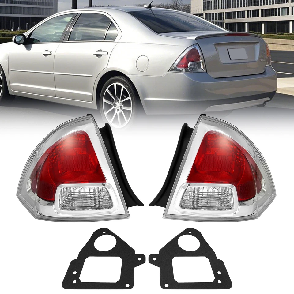 Chrome Tail Lights For Ford Fusion 2006 2007 2008 2009 Left Right Brake Lamp Foto 1 de 4