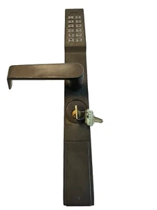 Electric Alarm Push Button Lock Fits Narrow Style Aluminum Glass Doors With Keys - Picture 1 of 6