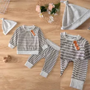 Infants Kids Baby Boys Clothes Pullover Sweaters Tops Trouser Pants Outfits Set - Picture 1 of 8