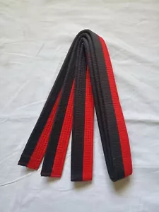 Taekwondo SIZE 0 Poom Belt BLACK/RED Martial Arts NEW - Picture 1 of 4